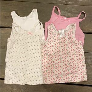 Bundle of 4 H&M girls 4-6y camisole tanks